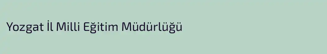 Yozgat İl Milli Eğitim Müdürlüğü